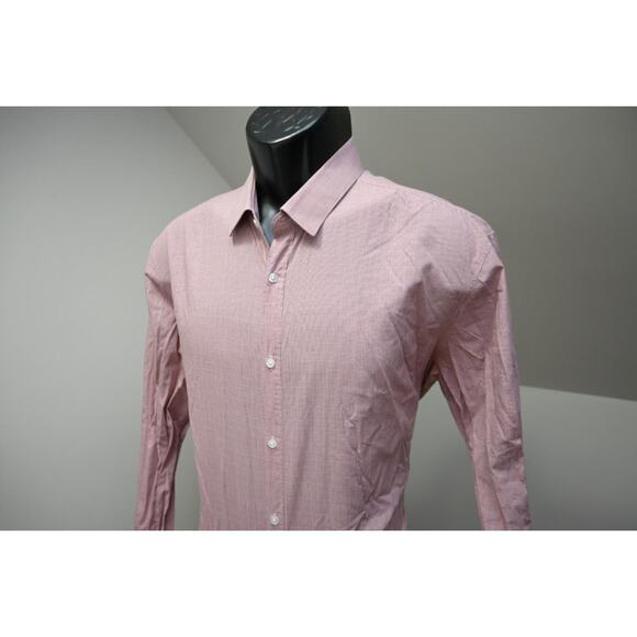 Hugo Boss Dress Shirt Slim Fit Plaid Luxury Button Up Mens Sz 16.5 34/35 Large - Picture 1 of 8